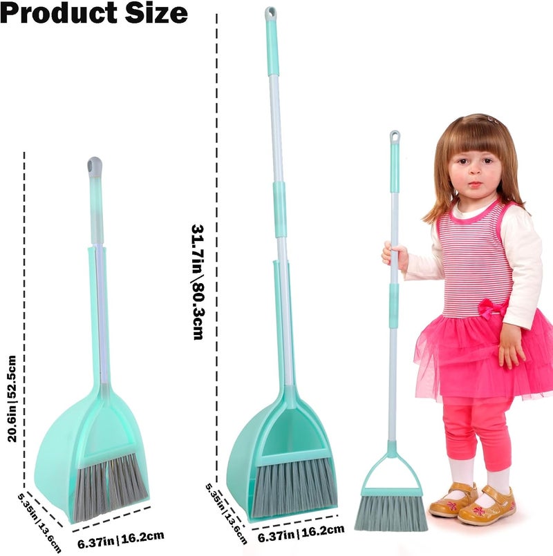 Xifando Mini Broom with Dustpan-Small Housekeeping Cleaning Sweep for Kitchen Bathroom Pet Nest Boat(3set,Blue+Orange+Yellow) - Image 4